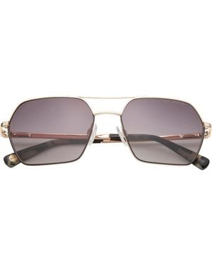 Ted Baker 56Mm Geometric Sunglasses - Gray