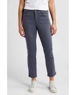 Wit & Wisdom Logan 'Ab'Solution High Waist Ankle Slim Straight Leg Pants - Blue