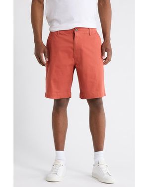 Lucky Brand Stretch Cotton Sateen Chino Shorts - Red