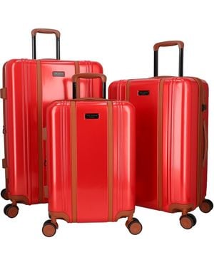 Ted Baker Kingston 3-Piece Hardside Luggage Set - Red