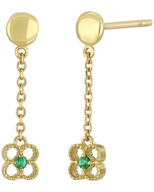 Bony Levy El Mar 18K Emerald Drop Earrings - Metallic
