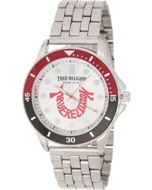 True Religion Round Two-Tone Bezel Watch, 43Mm - Metallic