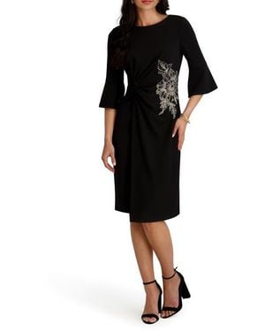 Kensie Crepe Scuba Dress - Black