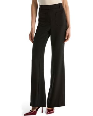 Laundry by Shelli Segal Patch Pocket Flare Leg Pants - Black