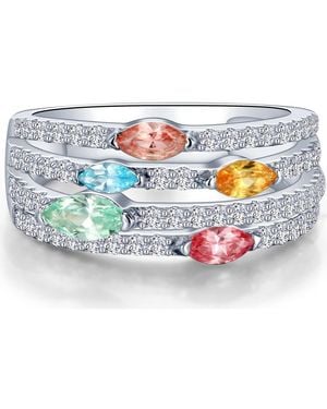 Lafonn Fancy Lab Grown Sapphire Stack Ring - Blue