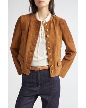 Nili Lotan Nanon Suede Jacket - Blue
