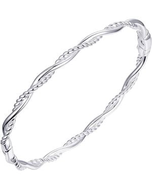 CANDELA JEWELRY Twisted Bangle Bracelet - Metallic