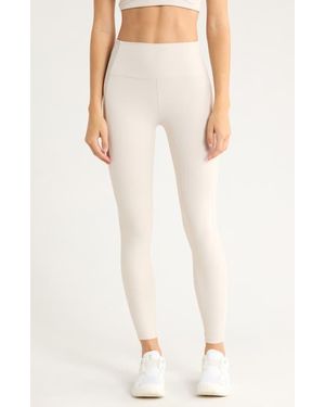 X By Gottex Rib Insert Activewear Leggings - White