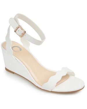 Journee Collection Journee Loucia Wedge Sandal - White
