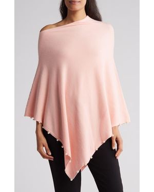 La Fiorentina Beaded Knit Viscose Wrap - Pink