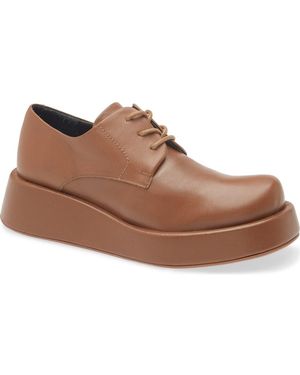 Paloma Barceló Alex Iris Wedge Platform Derby - Brown