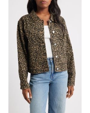PTCL Print Denim Trucker Jacket - Black