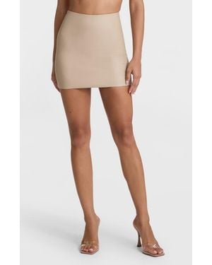 Commando Faux Leather Miniskort - Natural
