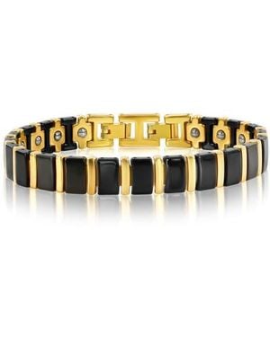 Black Jack Jewelry Link Two-Tone Bracelet - Multicolor