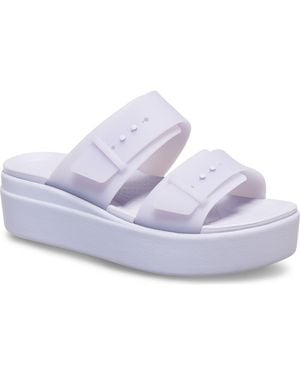 Crocs™ Brooklyn Platform Wedge Slide Sandal - Purple