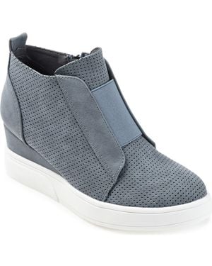 Journee Collection Journee Clara Wedge Sneaker - Blue