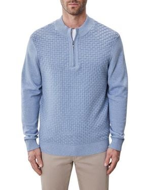 Robert Barakett Gellar Half Zip Sweater - Blue