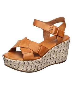 Antelope Hunter Ankle Strap Espadrille Platform Wedge Sandal - Pink