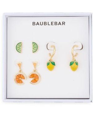 BaubleBar You'Re The Zest Set Of 3 Assorted Earrings - Gray