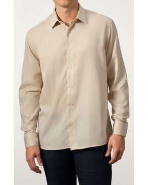 STUDIO GARNET LOS ANGELES Linen & Tencel Button Up Shirt - Natural