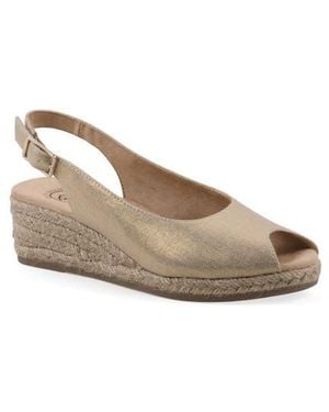 White Mountain Maize Slingback Wedge Sandal - Natural
