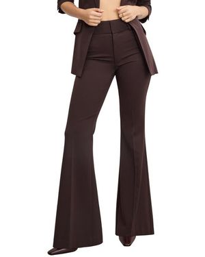 GOOD AMERICAN Essential Flare Leg Pants - Brown