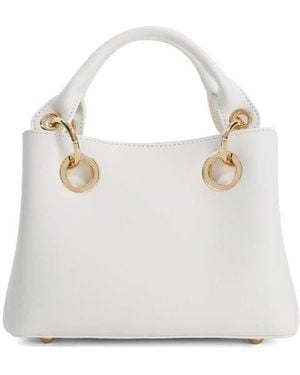 Dune Diddydelaser Faux Leather Top Handle Bag - White