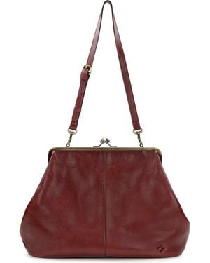 Patricia Nash Serafina Large Frame Leather Crossbody Bag - Purple