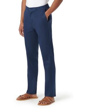 Bugatchi Stretch Cotton & Linen Pants - Blue