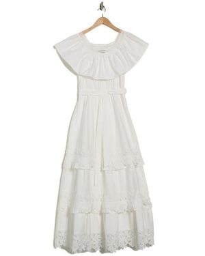 Love By Design Jane Off The Shoulder Maxi Dress - White