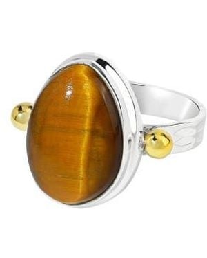 YS GEMS Tiger's Eye Ring - Brown