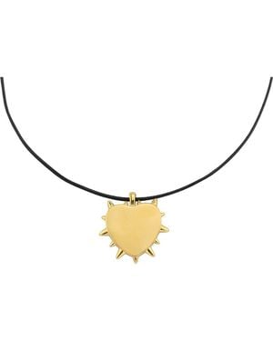 Rebel Heart Pendant Necklace - Metallic
