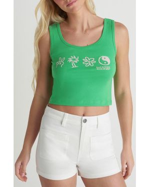 Hurley Three Days Graphic Crop Tank - Green