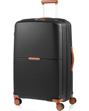 CHAMPS Aura Large Checked Hardside Spinner Luggage - Black
