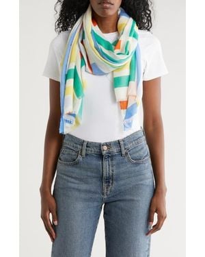AREA STARS Abstract Print Scarf - Blue