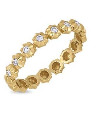 Bony Levy Monaco Diamond Stackable Ring - Metallic