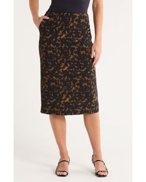 Theory Tortoiseshell Pencil Skirt - Black