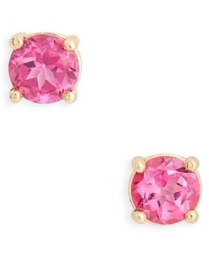 Bony Levy Topaz Stud Earrings - Pink