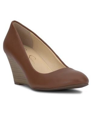 brown wedge dress shoes VISCATA Verona Suede Wedges Camel 6.5 main image 1