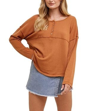 Wishlist Rib Knit Top - Orange