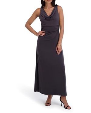 Kensie Cowl Neck Midi Sundress - Blue