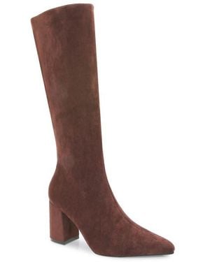BERNESS Faux Suede Knee High Boot - Brown