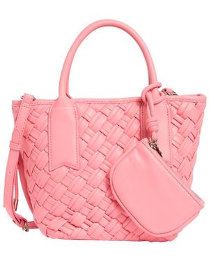 Steve Madden Bgene Woven Satchel Bag - Pink