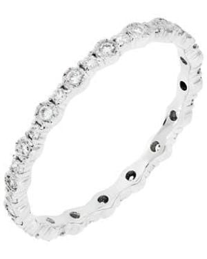 Bony Levy Diamond Stackable Eternity Band Ring - White