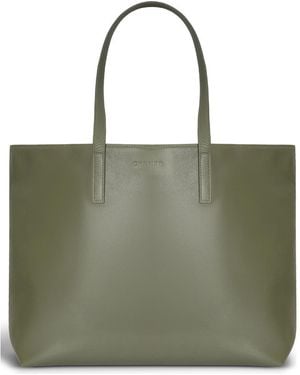 CHAMPS Onyx Leather Open Tote - Green