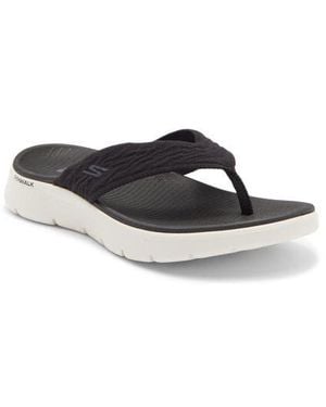 Skechers Go Walk Flex Flip Flop Sandal - White