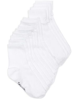 Tahari 6-Pack Assorted Ankle Socks - White
