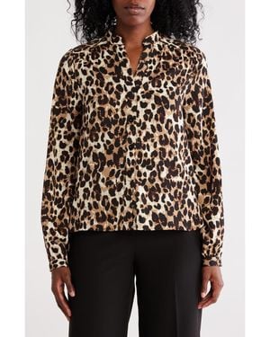 Wishlist Printed Button-Up Top - Black