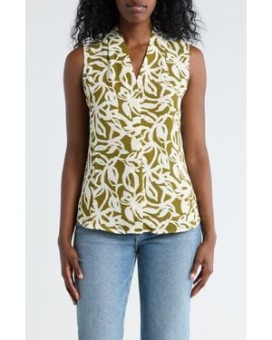 Nordstrom Rack V-Neck Sleeveless Woven Shell Top - Multicolor