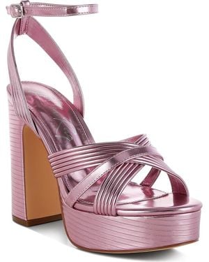 LONDON RAG Socialiate Platform Sandal - Purple